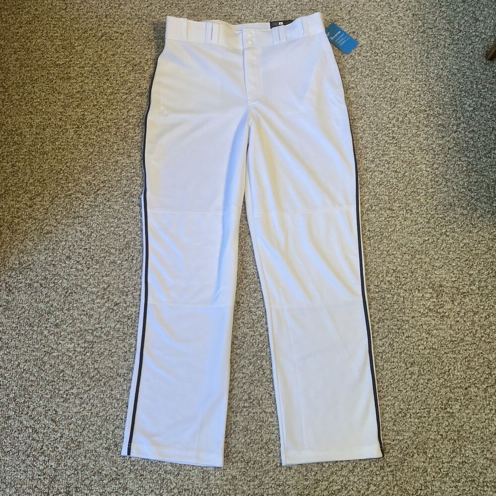 Champro Adult Large MVP Series Open Bottom Baseball Pants White NWT Uniform